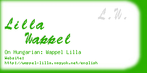 lilla wappel business card